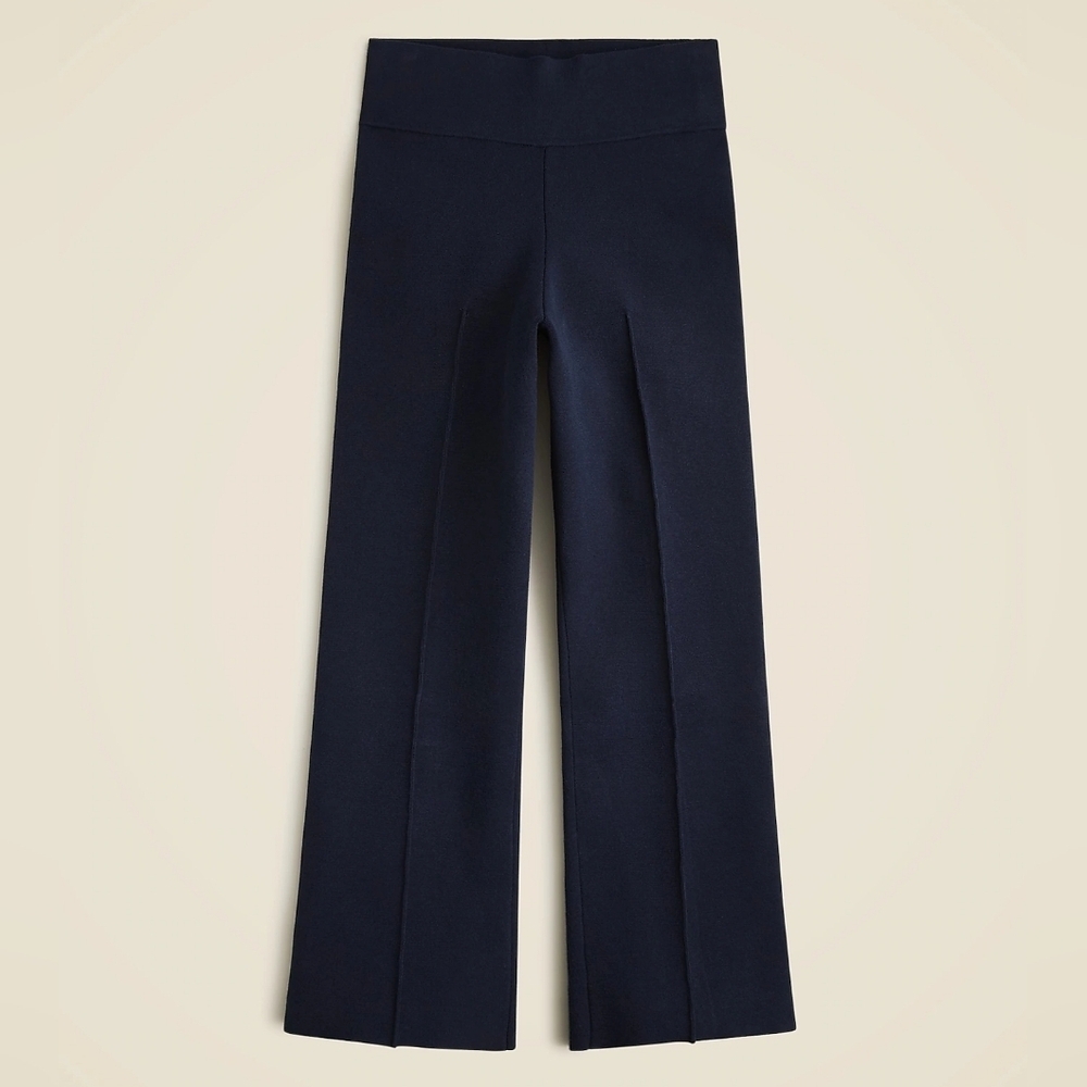 J. CREW Delaney Kickout High Rise Sweater Pant In Navy Blue Sz LP